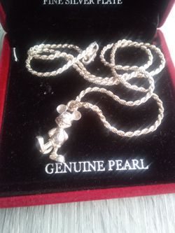 Disney Mickey mouse.925 silver & necklace