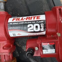 Barely Used 20 Gallon Per Minute Fuel Transfer Pump With Hose And Nozzle 