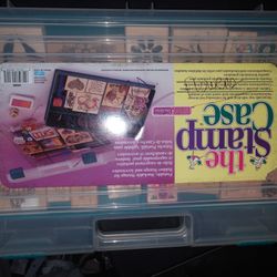 132 Stamps, Ink Pads And Stamp Cases Included
