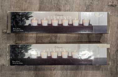 Classic Elements Wood Six Votive Holder (set of 2)