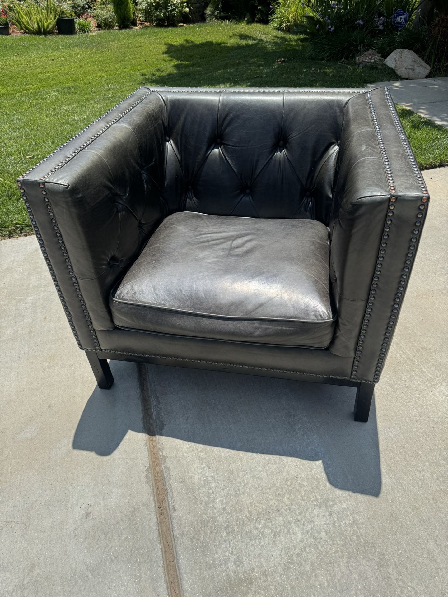 Tufted Gray Sofa