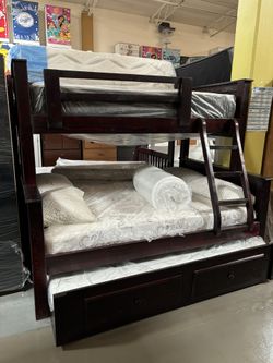 Bunk Beds Pinewood/ Literas Twin Full Full Madera 100%