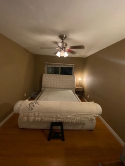 Free ivory cal king sleigh bed  *Must pick up*