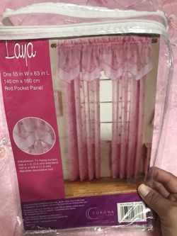 Pink curtains