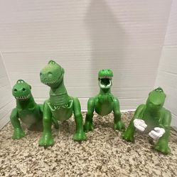 Disney Pixar Toy Story Collection Set Of Rex Figures 6-8” Tall 