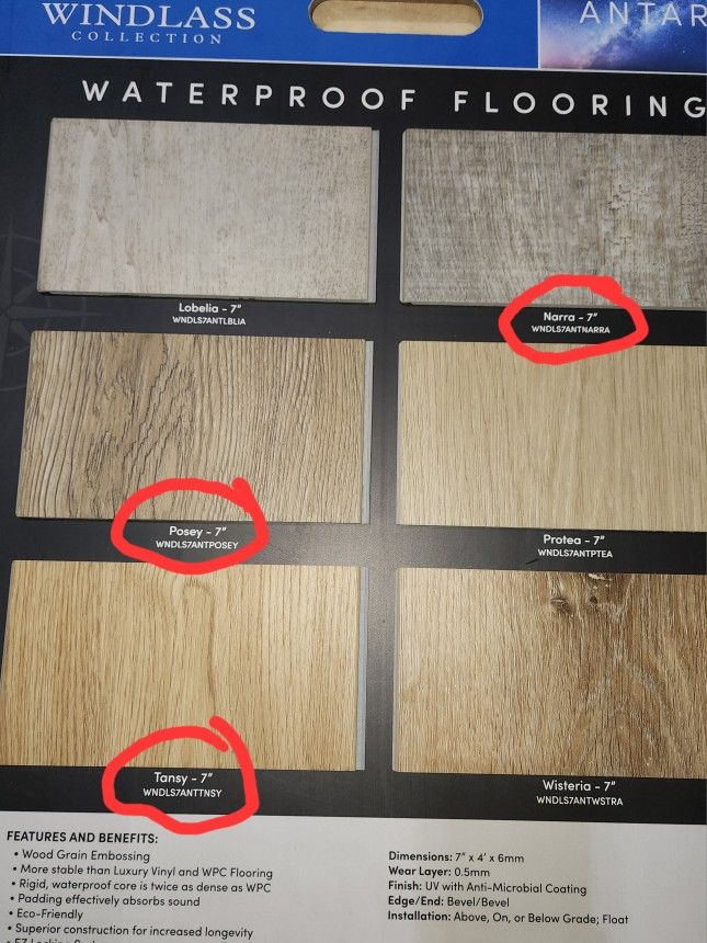 Discounted LVP flooring