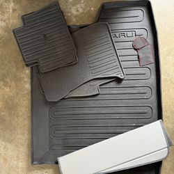 OEM Subaru WRX All weather Floor Mats + Trunk Cargo Tray + Brand New OEM Sunshade