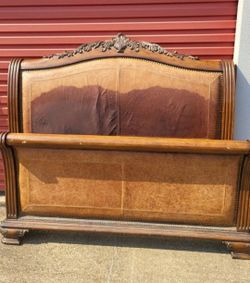 REAL SOLID WOOD HEAVY Sleigh bed, Footboard, Headboard, Sides, California King