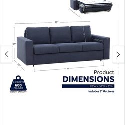 Stearns & Foster  Faolo Queen Sleeper Sofa New!