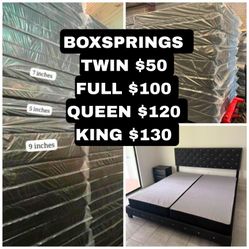New BOXSPRING SET FOR MATTRESS AND BED FRAME NEW TWIN SIZE BOXSPRING 