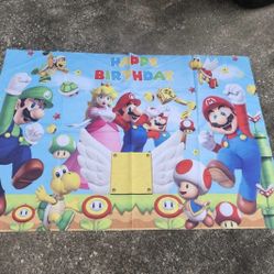 Mario Birthday Banner