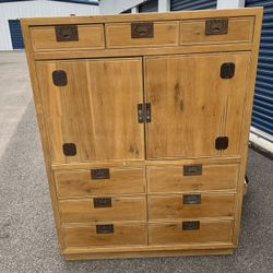Bassett large Wooden Dresser  Dresser  48” wide  19” deep  62” tall 