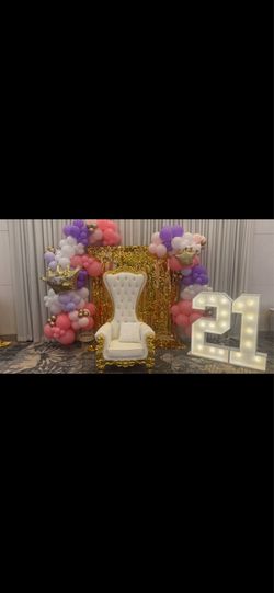 Tables chairs tent