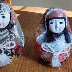Antique Japanese Wedding Dolls 5"