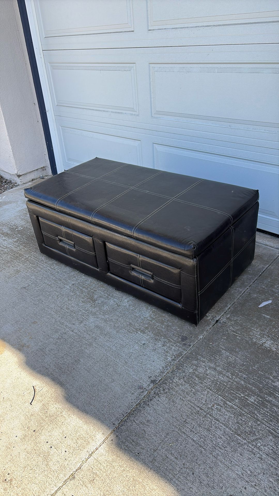 Faux Leather Coffee Table