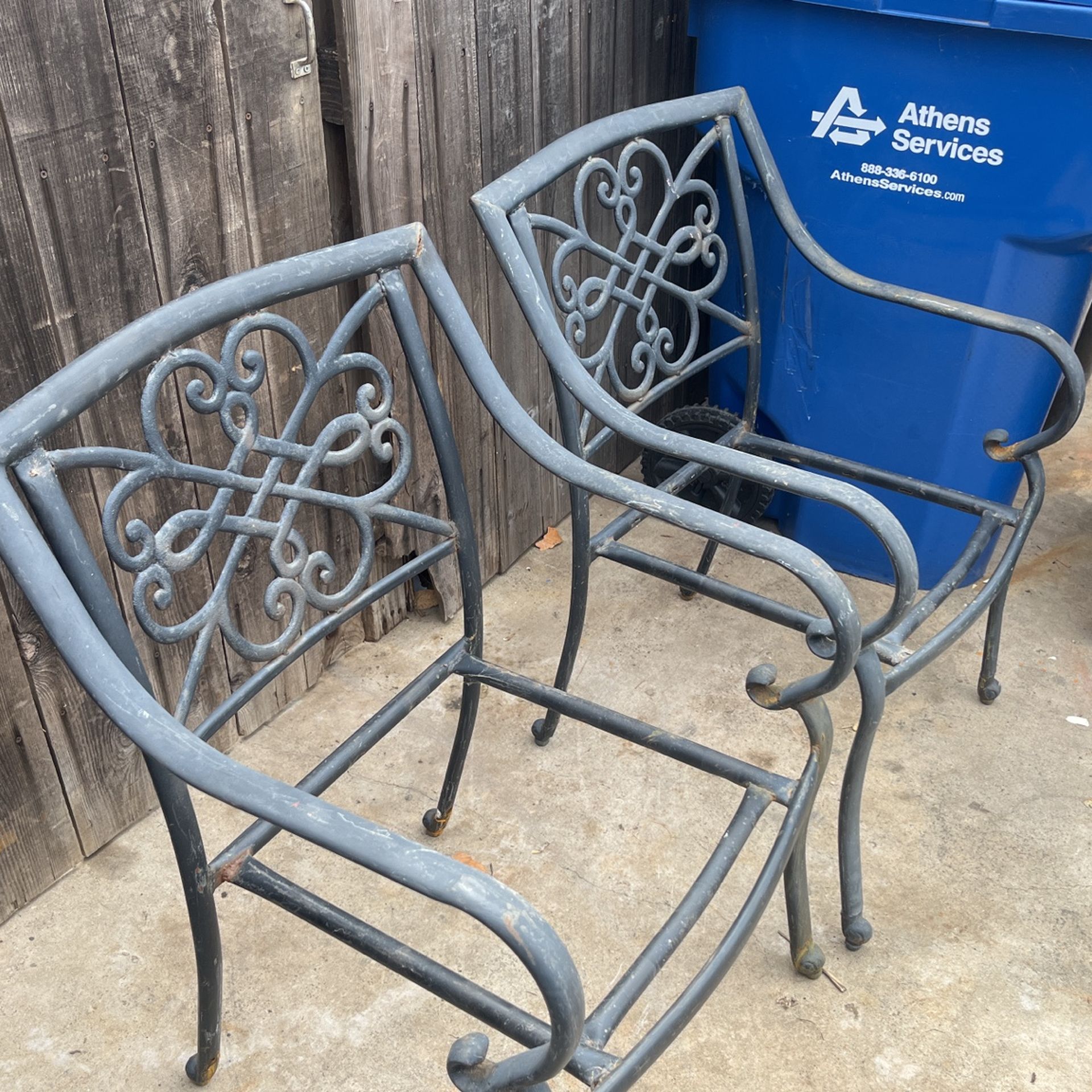 Two Metal Chairs $10 each