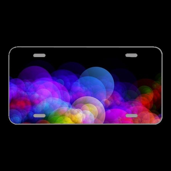 License Plate Novelty Car Front Background Bokeh Light Circle Points