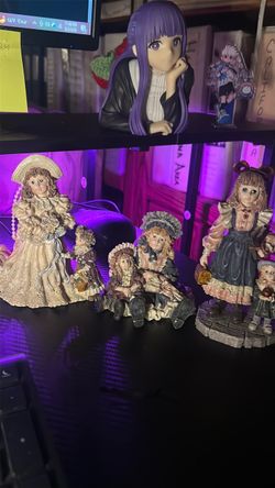 Victorian Doll Resin Figurines Set of 3