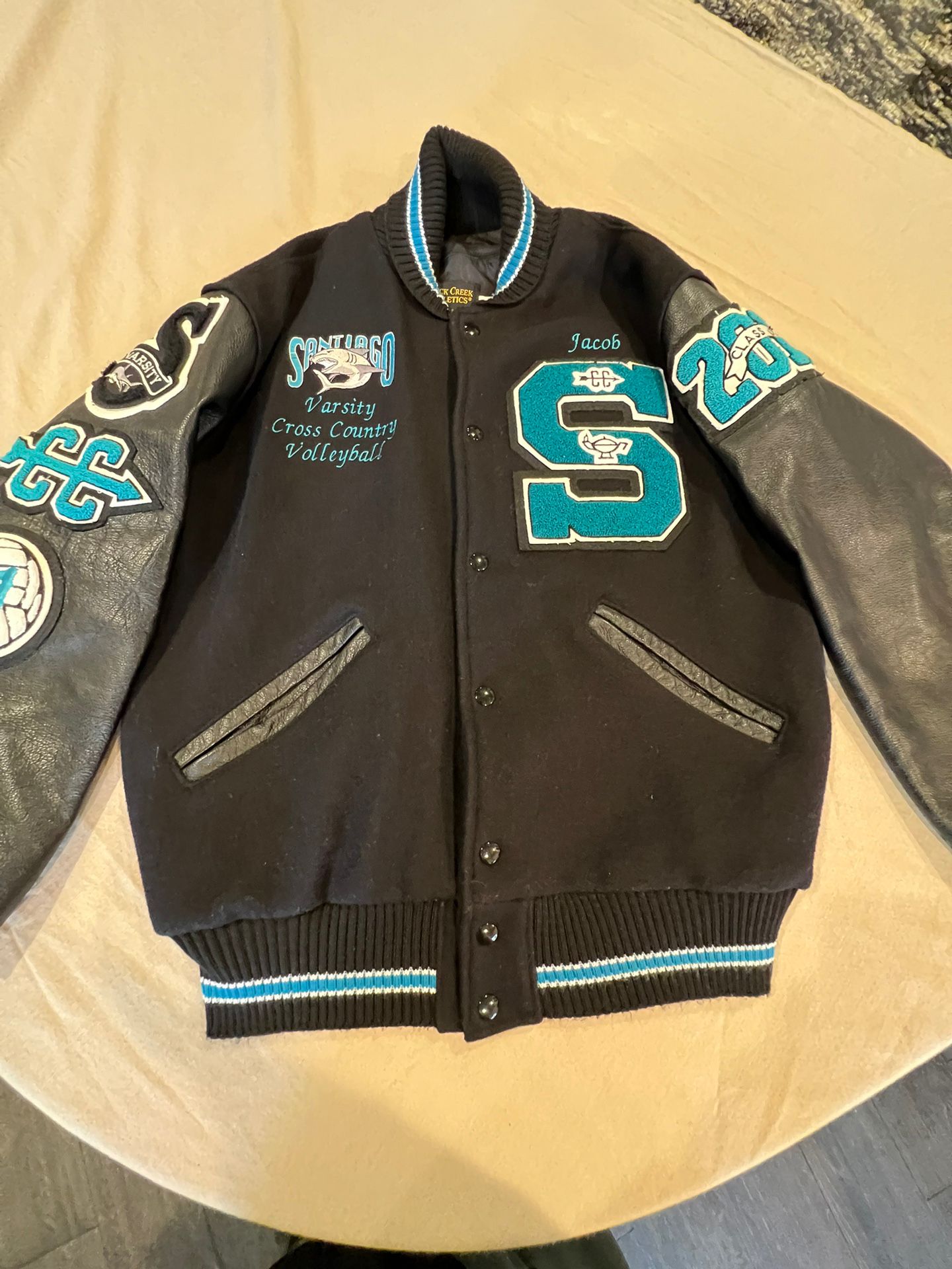 High School Letterman Jacket Santiago Corona California Volleyball