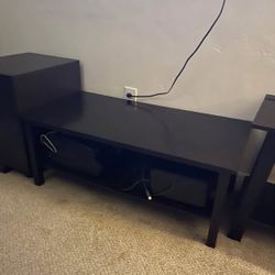 Solid Wood Black Table, Pacific Beach