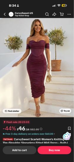 CurvySweet Off-Shoulder Ruched Midi Dress