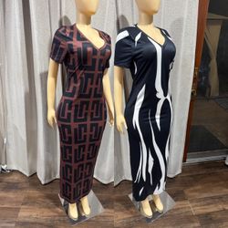 Women's Bodycon Maxi Dress Short Sleeve