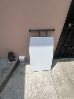 White, small folding table