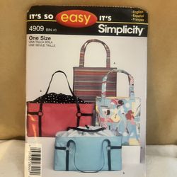 Simplicity 4909 Tote/Bag Pattern 