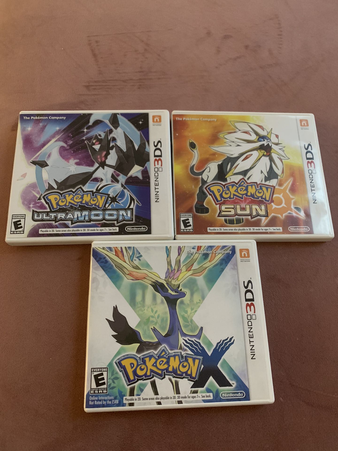 Lot of 3 Pokémon 3DS Games