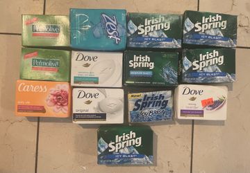 Lot of 14 soaps  Irish Spring Dove and others