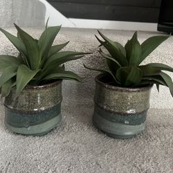 Decorative fake plants with vase