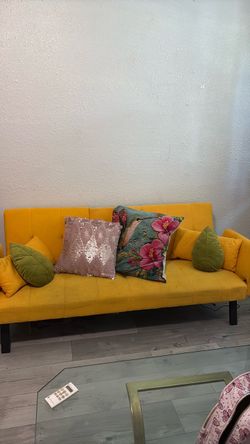 Futon Couch with cup holders