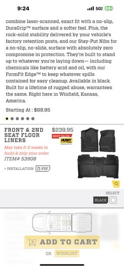 Husky Floor & Bed Liners 2016 GMC Sierra 2500 Crew Cab