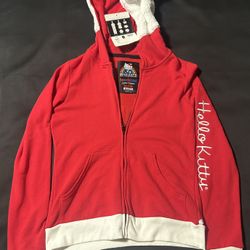 Hello Kitty red 40th Anniversary Hoodsbee Hoodie Sweatshirt Medium 812/1200
