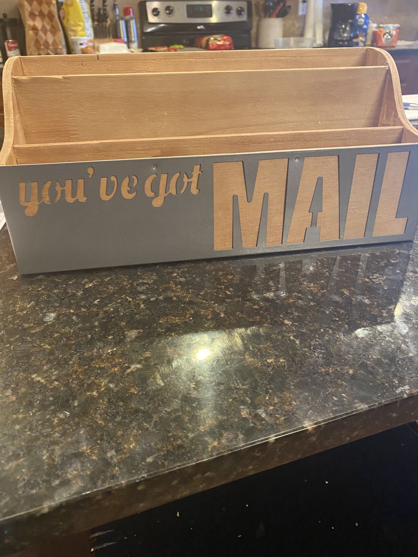 Wood Mail Organizer