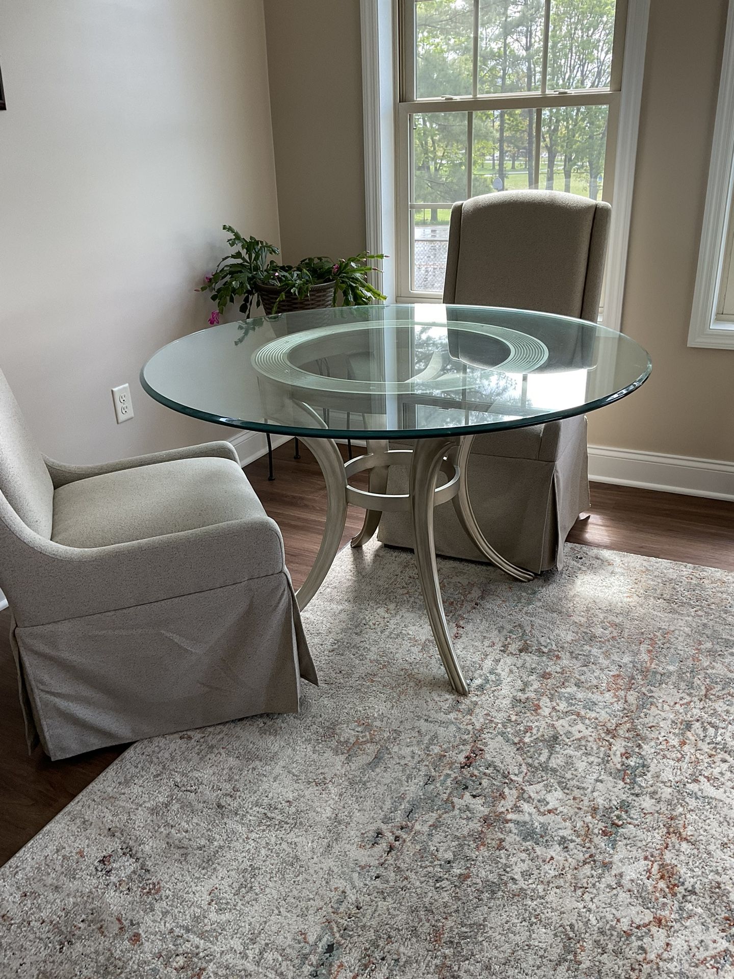 TABLE (glass)  & 4 Chairs