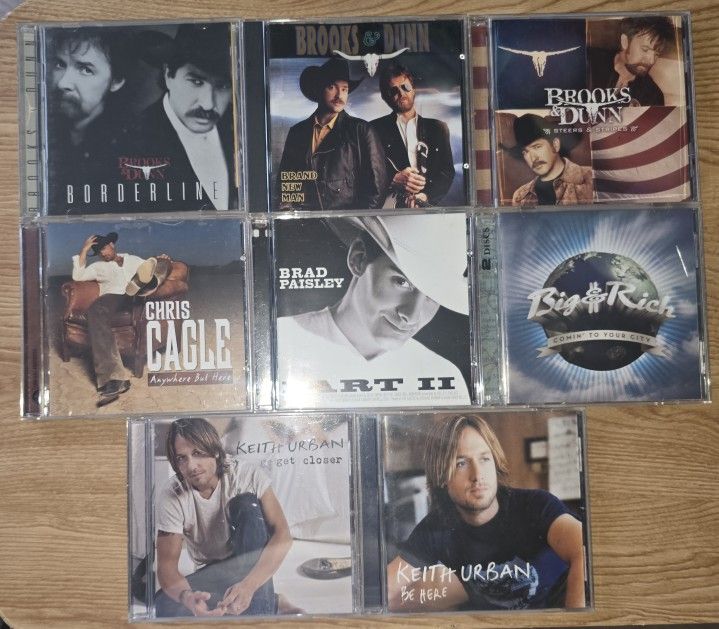 8 CD Country LOT: Big & Rich [CD + DVD] Keith Urban Brooks Dunn Paisley Cagle