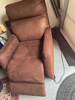 Leather Reclining Chair – Brown