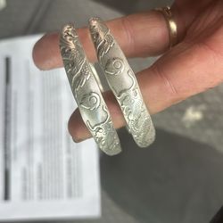 Vintage Sterling silver adjustable bangel bracelet