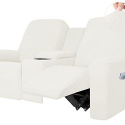 Reclining Loveseat Cover, Cream