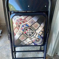 Worldwide Wrestling Heavyweight Championship Intercontinental Folding Chairs Set Of Two