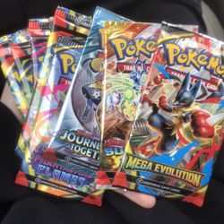 [30+] Pokemon Packs $5-$6 [Surging, Mega, Journey, Stellar]