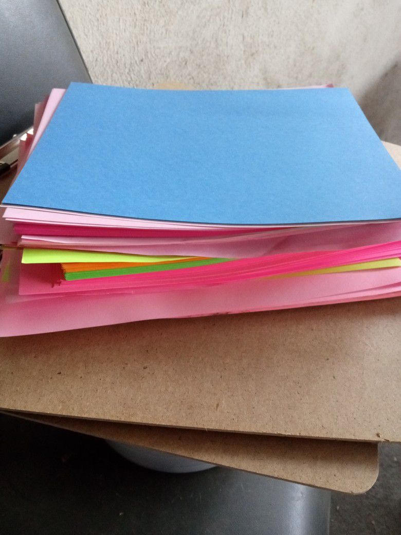 Construction Paper Plus One Notebook Paper 