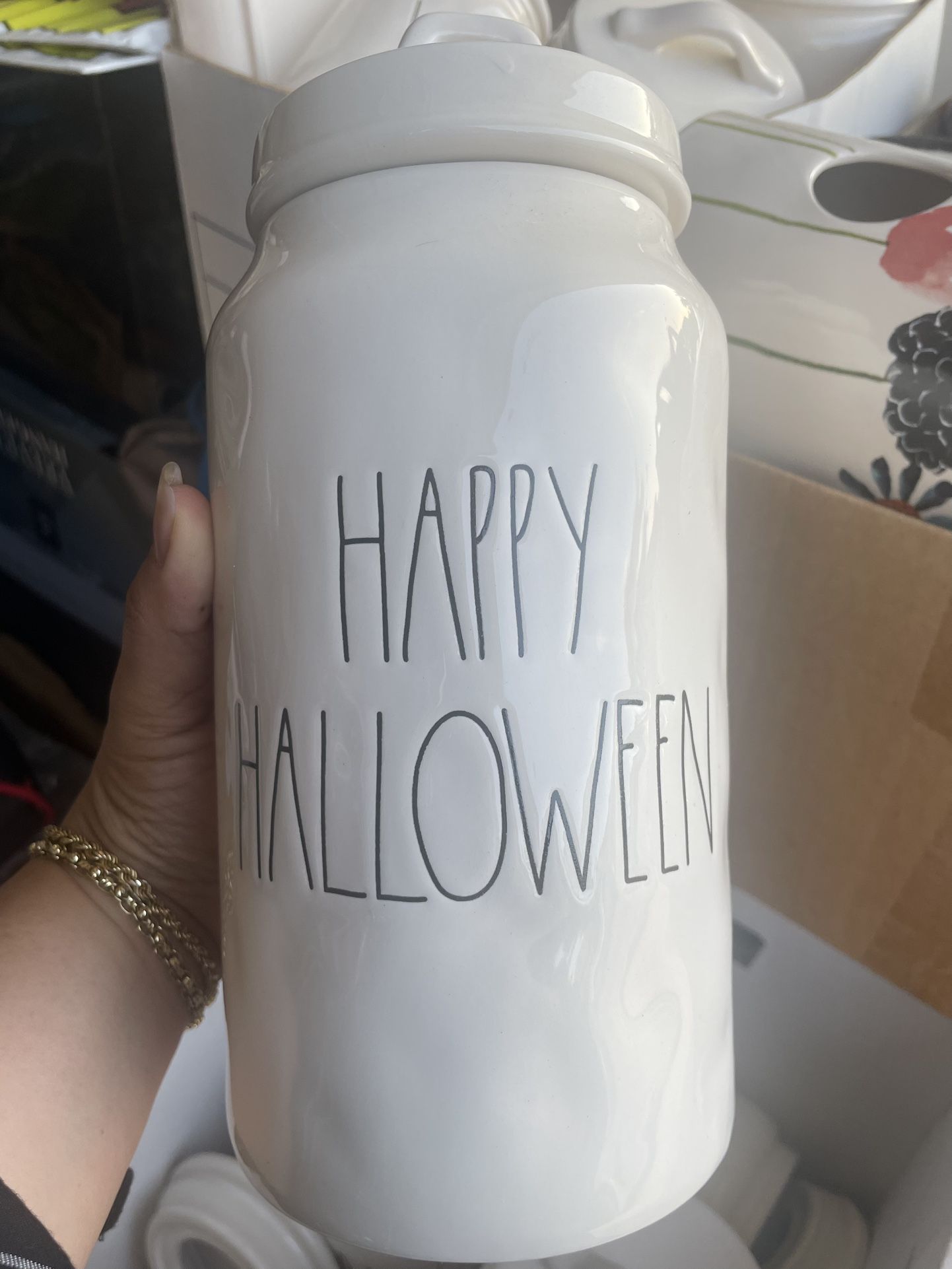 Rae Dunn Happy Halloween Canister