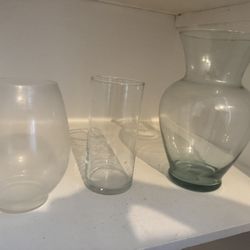 Glass Vases $10 OBO Take all