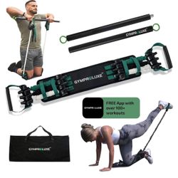 Original Portable Gym - Resistance Exercise Band Set for Home Gym - 200LBS Resistance Band Set for Men and Women - Multi Gym Fitness Equipment and Pil
