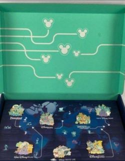 D23 Disney around the world pin set