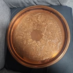 Vintage copper serving platter