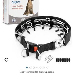 Super Spike Dog Collar, Adjustable Dog Choke Collar with Quick Release Buckle/Nylon Cover for Small Dogs