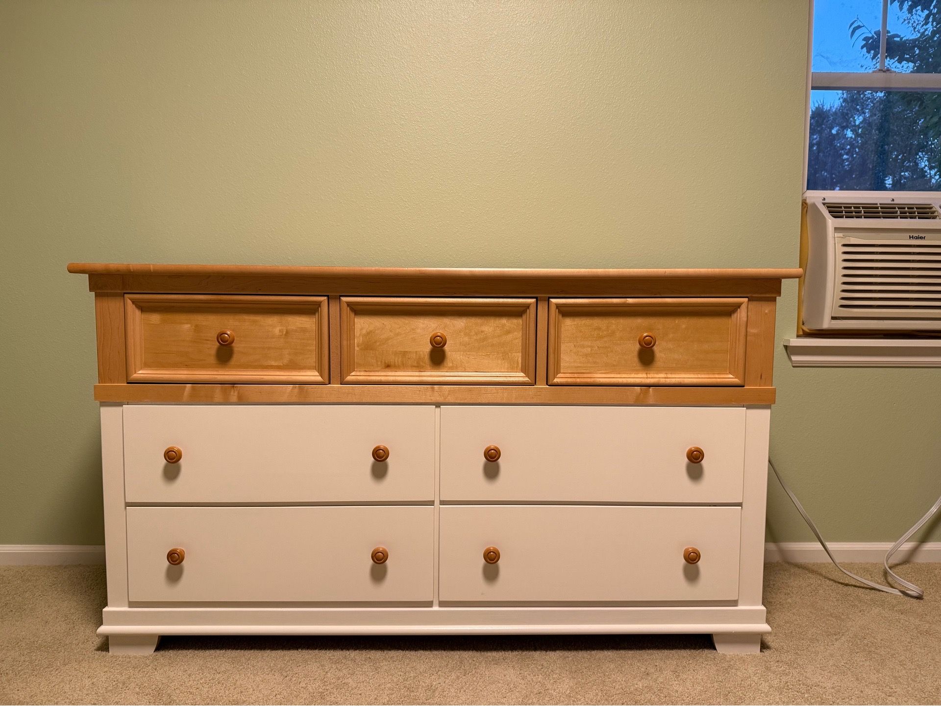Refinished Vintage Stanley Solid Wood Dresser